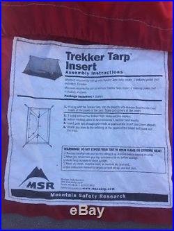 Lot Set MSR Trekker Tarp Insert Tent / MSR Trekker Tarp 2 Person