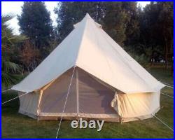 Luxury 3/4/5/6M Cotton Canvas Family Bell Tent Glamping Yurt For Wedding Party