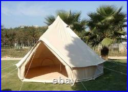 Luxury 3/4/5/6M Cotton Canvas Family Bell Tent Glamping Yurt For Wedding Party