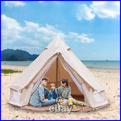 Luxury Glamping Tent All Year Living Polyester Cotton Bell Tent 3m Waterproof