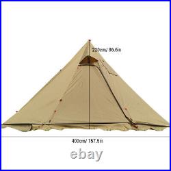 MCETO Outdoor Camping Tent 4-Season Teepee Tent Versatile Pyramid Tent V1K4