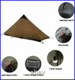 MIER Lanshan Ultralight Tent 3-Season Backpacking Tent for 1-Person KHAKI