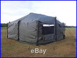 MILITARY M. G. P. T. S. 18' X 18' Small Modular General Purpose Tent System MGPTS