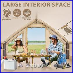 MOPHOTO 6 Person Inflatable Camping Tent with Pump Air Tent Glamping CampingTent