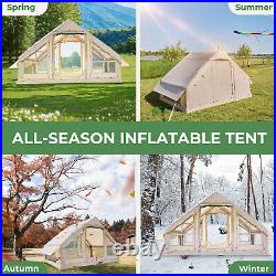 MOPHOTO 6 Person Inflatable Camping Tent with Pump Air Tent Glamping CampingTent