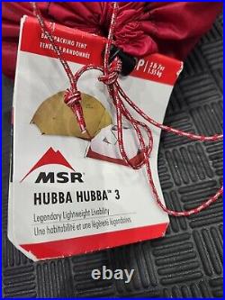 MSR Hubba Hubba 3 Lightweight Backpacking Tent 3 Person Sahara #11507