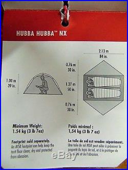 MSR Hubba Hubba NX Lightweight 2Person Tent NEW