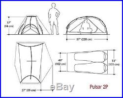 Marmot Pulsar 2 & Footprint Tent Backpacking NEW 2 Person 3 Season
