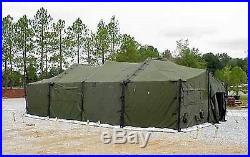 Military Eureka Mgpts Ty 1 18' X 36' Fire & Mildew Resistant M. P. G. P. T. S. Used