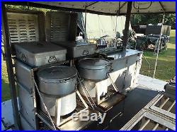 Moble Army Field Kitchen Military Tent Surplus 4 Mbu Burners 2 Stoves Portable