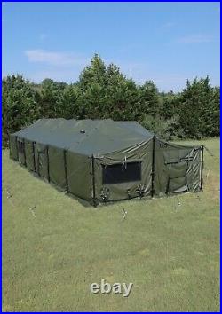 Modular General Purpose Military Tent 18'x54' Camel MGPTS Type I Green in Crates