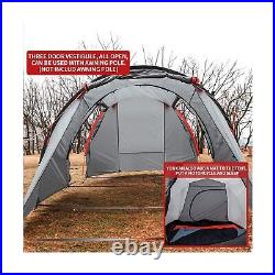 Motorcycle Tent for Camping 2-3 Person Waterproof Instant Tents with Integrat