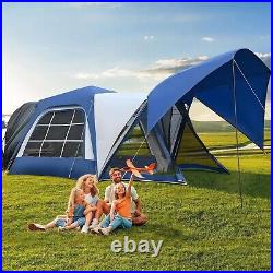 NAIZEA 6-8 People Tent 10x10ft Pop Up SUV Tent Attachment & Screen Room & Awning