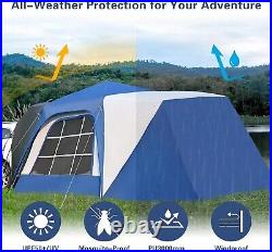 NAIZEA 6-8 People Tent 10x10ft Pop Up SUV Tent Attachment & Screen Room & Awning