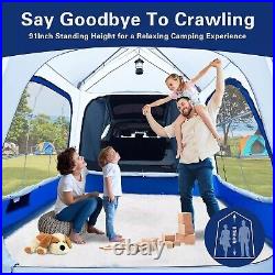 NAIZEA 6-8 People Tent 10x10ft Pop Up SUV Tent Attachment & Screen Room & Awning