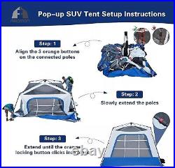 NAIZEA 6-8 People Tent 10x10ft Pop Up SUV Tent Attachment & Screen Room & Awning