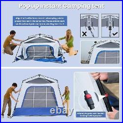NAIZEA 6-8 People Tent 10x10ft Pop Up SUV Tent Attachment & Screen Room & Awning