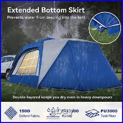 NAIZEA 6-8 People Tent 10x10ft Pop Up SUV Tent Attachment & Screen Room & Awning