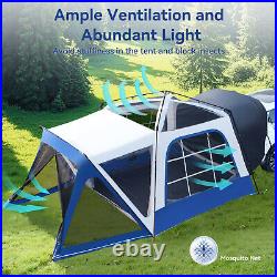 NAIZEA 6-8 People Tent 10x10ft Pop Up SUV Tent Attachment & Screen Room & Awning