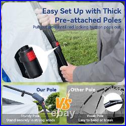 NAIZEA 6-8 People Tent 10x10ft Pop Up SUV Tent Attachment & Screen Room & Awning