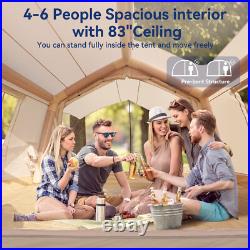 NAIZEA 6 Person Inflatable Tents Blow Up Tent Hand Pump &Awning 126Lx98Wx83H NAIZEA 6 Person Inflatable Tents Blow Up Tent Hand Pump &Awning 126Lx98Wx83H