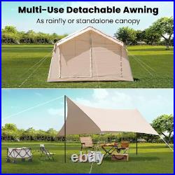 NAIZEA 6 Person Inflatable Tents Blow Up Tent Hand Pump &Awning 126Lx98Wx83H NAIZEA 6 Person Inflatable Tents Blow Up Tent Hand Pump &Awning 126Lx98Wx83H