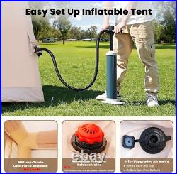 NAIZEA 6 Person Inflatable Tents Blow Up Tent Hand Pump &Awning 126Lx98Wx83H NAIZEA 6 Person Inflatable Tents Blow Up Tent Hand Pump &Awning 126Lx98Wx83H