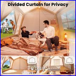 NAIZEA 8-10 Person Inflatable Tents for Camping With Pump Canopy 2 Room 13ftX9ft