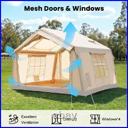 NAIZEA 8-10 Person Inflatable Tents for Camping With Pump Canopy 2 Room 13ftX9ft