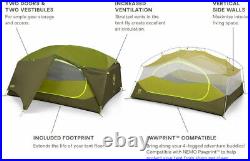NEMO Aurora 3P Tent (Green Nova) with Ground Sheet & Paw Print