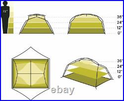 NEMO Aurora 3P Tent (Green Nova) with Ground Sheet & Paw Print