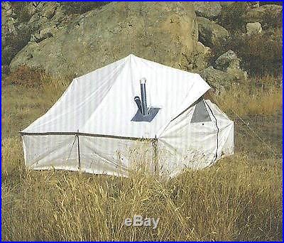 NEW! 10x10x3ft Outfitter Canvas Wall Tent w/Poles