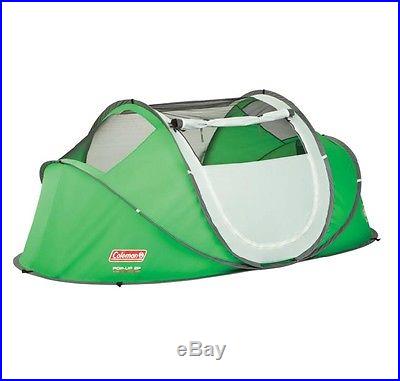 NEW! COLEMAN 2 Person Pre-Assembled Instant Pop Up Camping Tent w/ Taped Rainfly