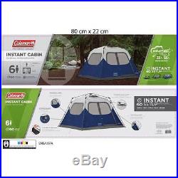 NEW! COLEMAN 6 Person Family Camping Instant Cabin Tent with WeatherTec 10' x 9