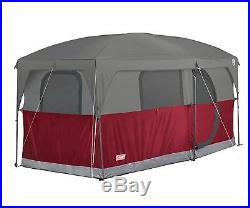 NEW! COLEMAN Hampton 6 Person Family Camping Cabin Tent with WeatherTec 13' x 7