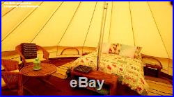 NEW Large Family 100% Cotton Canvas Bell Tent With Zig Zipped In Ground Sheet