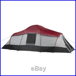 NEW Ozark Trail 10-Person 3-Room Cabin Tent with side entrances Outdoor Camping
