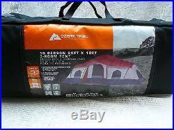 NEW Ozark Trail 10 Person 3 Room Tent Hunting Camping Outdoor Roomy 20' x 10
