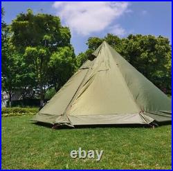 NEW Tipi Hot Tent withFire Retardant Stove Jack for Flue Pipes, 34 Person Lightw