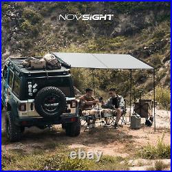 NOVSIGHT Car Side Awning Rooftop Tent 6.6x8.2' for SUV Truck Van Camping Travel
