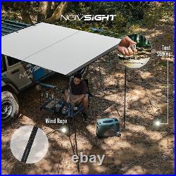 NOVSIGHT Car Side Awning Rooftop Tent 6.6x8.2' for SUV Truck Van Camping Travel