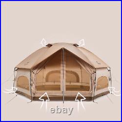 Naturehike MG Hexagonal Yurt Camping Tent Large Space Pop Up Tent for 3-4 Person