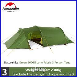 Naturehike OPALUS Tent 2-3 Person Tunnel Tent Ultralight Camping Tent for Hiking