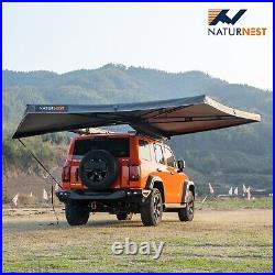 Naturnest 270° Car Awning Rooftop Tent + Awning Room Camp Canopy for SUV Trucks
