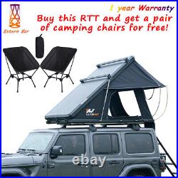 Naturnest Car Roof Top Tent Flip Over Aluminium Triangle Shell for Camping SUV
