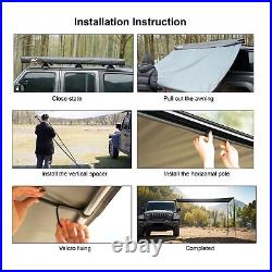 Naturnest Car Side Awning SUV Truck Rooftop Tent Shade Outdoor Camping 6.5x9.8ft