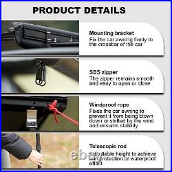 Naturnest Car Side Awning SUV Truck Rooftop Tent Shade Outdoor Camping 6.5x9.8ft