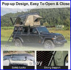 Naturnest Hard Shell Side Flip Car Roof Top Tent withLadder For PickupJeep Camping