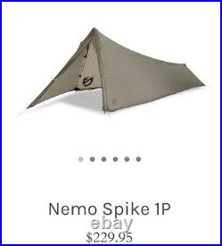 Nemo Spike 1p Minimalist Shelter Tent New. Sold Out Everywhere