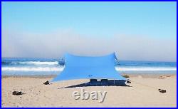 Neso Gigante Beach Tent with Sand Anchors, Portable Sun Shelter (Periwinkle Blue)